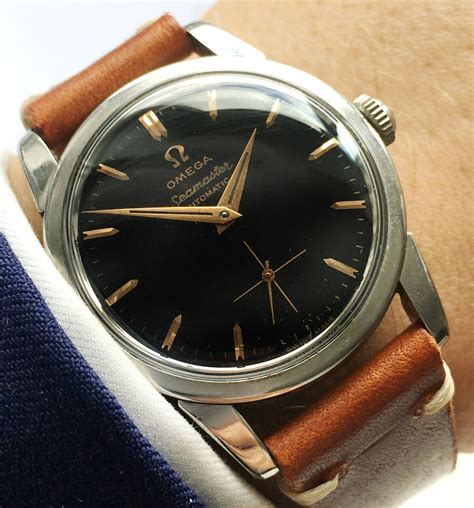 vintage Omega Seamaster black dial